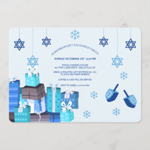 Hanukkah Gift Exchange Party-inbjudan Inbjudningar