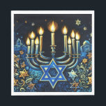 Hanukkah Gift Menorah Pastel Teckning Pappersservett<br><div class="desc">Helgdag temaobjekt designade av Umua. Tryckt och avsänt av Zazzle eller deras närstående företag.</div>