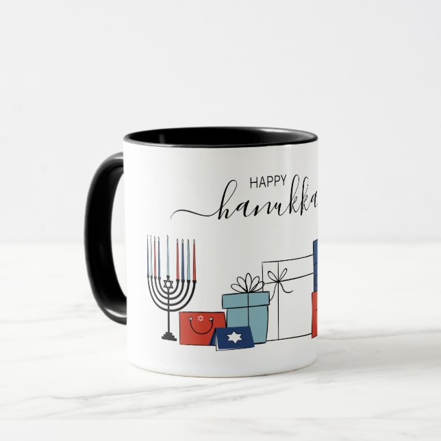 Hanukkah Gifts & Menorah Helgdag Coffee Mugg (Framsida vänster)