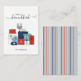 Hanukkah Gifts & Menorah Helgdag Mini Note Card Anteckningskort