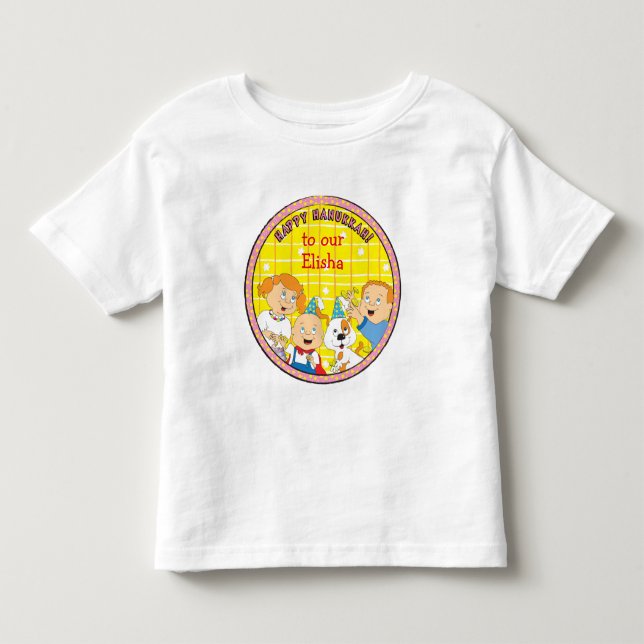 Hanukkah Glad Liten unge T-Shirt (Framsida)