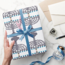 Hanukkah glam menorah hanukkiah presentpapper