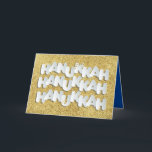 Hanukkah Gnistra Guld Stars Greeting Card Helgkort<br><div class="desc">Vårt hälsningskort Hanukkah Guld Stars Greeting Card med gnistra och glitter är ett roligt, en klass och ett elegant sätt att önska familj, vänner och kunder Lycklig Hanukkah/Chanukah. Behöver du hjälp med den här designen? Vill du se andra färg- eller designvariationer? E-post: BestDressedBread@gmail.com. Om du vill ha vackraste jugoslavernas presentidéer...</div>