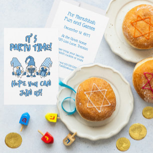 Hanukkah Gnomes Cute Personlig Julfest Inbjudningar