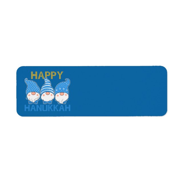 Hanukkah Gnomes Trio Adressetiketters Returadress Etikett (Framsidan)