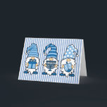 Hanukkah Gnomes Trio Greeting Card Helgkort<br><div class="desc">hanukkah gnomes trio greetng card ...  inuti texten lycklig hanukkah...  utanför baksidan av kortdreidel</div>