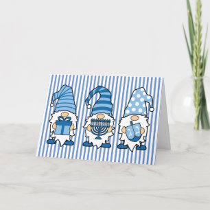 Hanukkah Gnomes Trio Greeting Card Helgkort
