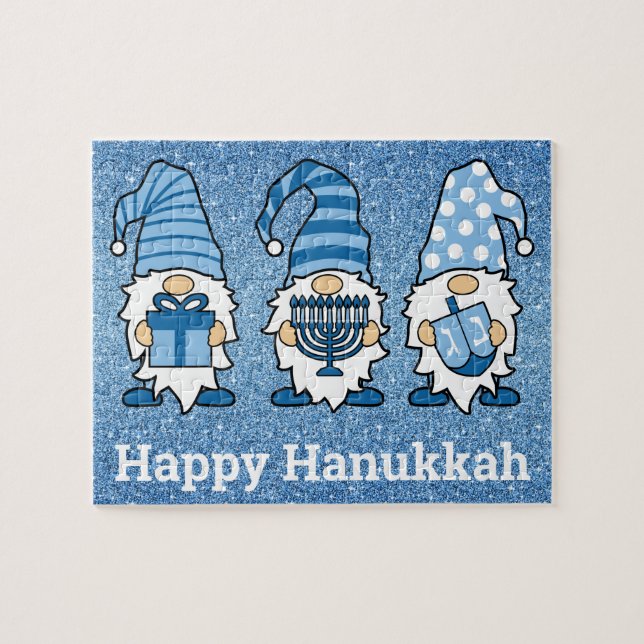 Hanukkah Gnomes Trio Puzzle Pussel (Horisontell)