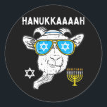 Hanukkah Goat Chanukah Jewish Farm Farmer Runt Klistermärke<br><div class="desc">Hanukkah Goat Chanukah Jewish Farm Farmer</div>