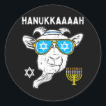 Hanukkah Goat Chanukah Jewish Farm Farmer Runt Klistermärke<br><div class="desc">Hanukkah Goat Chanukah Jewish Farm Farmer</div>