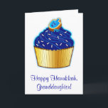Hanukkah Granddotter: Cupkaka och Dreidel Cookie Helgkort<br><div class="desc">Den här designen firar Hanukkah. För matchande artiklar skriver du "penguincornerstore hanukkah" i Zazzle-sökningen pub.</div>