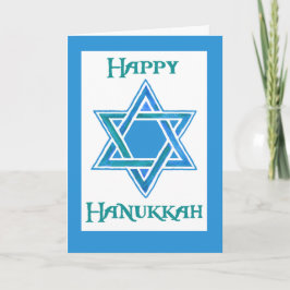 Hanukkah Greeting Card med David-stjärnan Helgkort