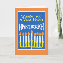 Hanukkah Greeting Card med Menorah Helgkort