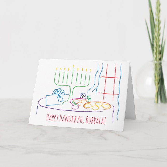 Hanukkah Greeting Card Personalize med kuvert Helgkort (Framsida)