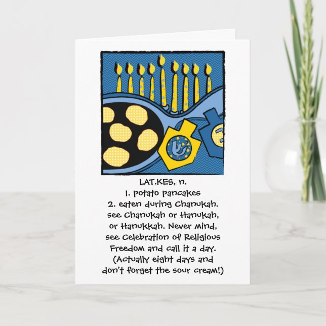 Hanukkah Greeting Card Personalize Option Helgkort (Framsida)