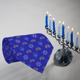 Hanukkah Guld Dreidel Star of David Menorah Blue Slips
