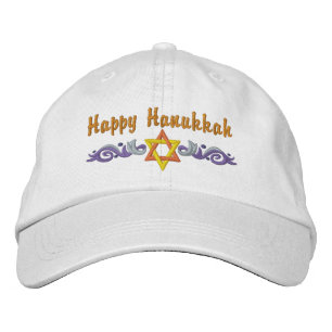 Hanukkah Hälsning Broderad Keps