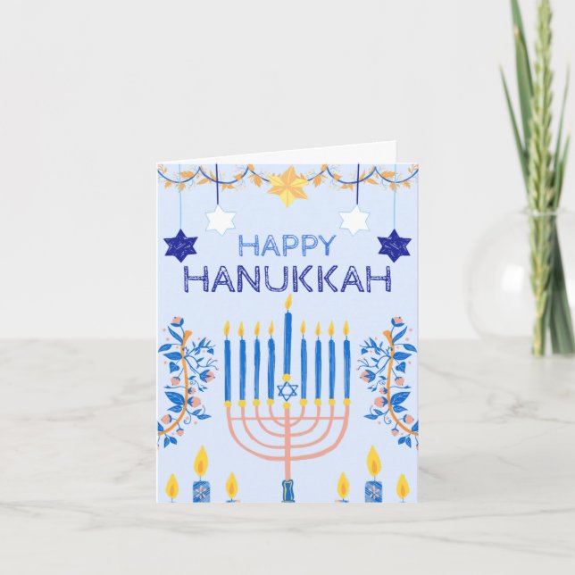 Hanukkah Hälsning Card Kort (Framsida)