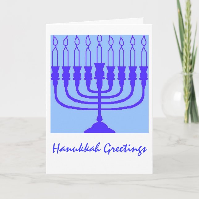 Hanukkah Hälsning Helgkort (Framsida)