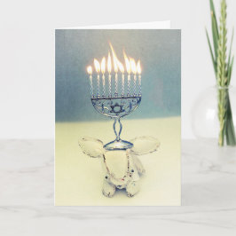 Hanukkah hälsningkort - Aldo en kanin och en Helgkort