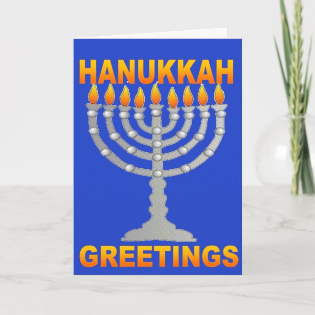 HANUKKAH HÄLSNINGkort Helgkort (Framsida)
