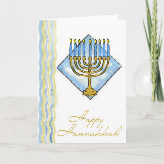 Hanukkah hälsningkort med Minorah Helgkort