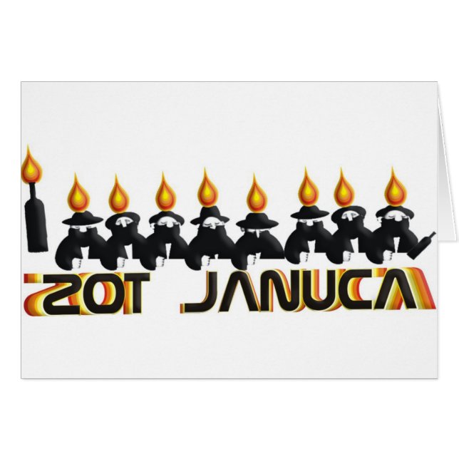 Hanukkah Hälsningskort (Framsidan Horizontal)