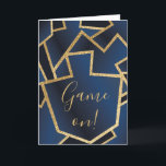 Hanukkah-hälsningskort med kuvert Elegant Dreidels Helgkort<br><div class="desc">"Hanukkah Guld/Blue Dreidels"-gratulationskort med kuvert. Anpassa genom att ta bort text på hälsningskortets framsida och baksida. Välj ditt favoritteckensnitt stil, färg och storlekt. Tack för att du stannade och shoppade förbi. Mycket uppskattat!!!! Lycklig Hanukkah! Storlek: Normal (5 tum x 7 tum) födelsedag eller helgdagar, bra dagar eller helgdagar, är Zazzles...</div>