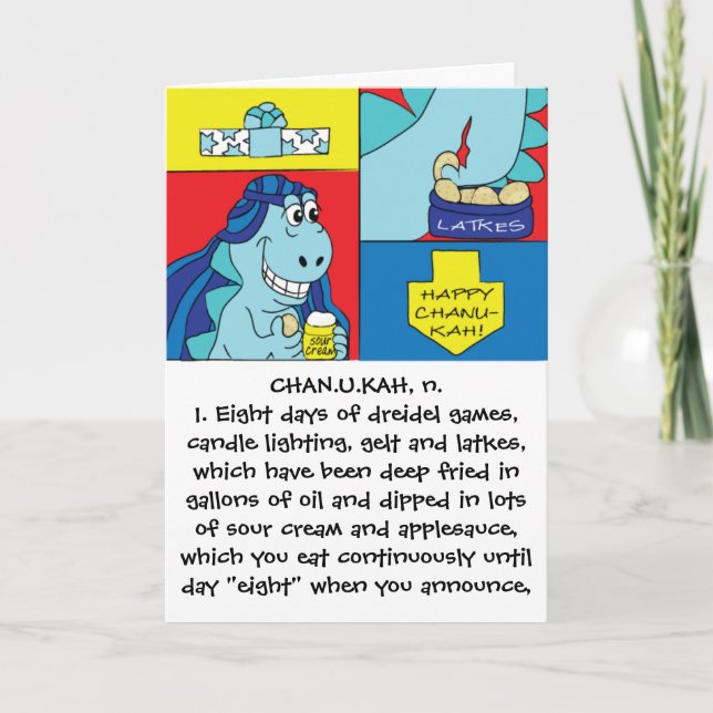 Hanukkah-hälsningskort med kuvert helgkort (Framsida)