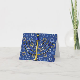 Hanukkah-hälsningskort Tack Kort