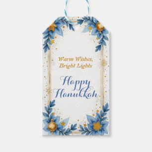 Hanukkah Harmoni akvarell  Lysa Hanukkah Presentetikett