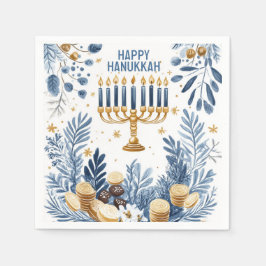 Hanukkah Harmony vattencolor Festival of Ljus Pappersservett