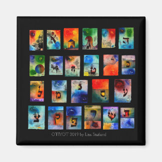 Hanukkah Hebrew Brev Otiyot Gift Magnet