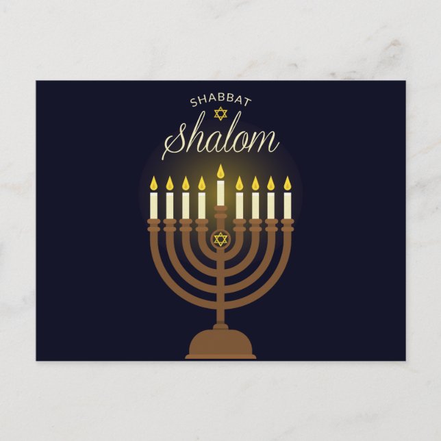 Hanukkah Helg Vykort (Framsida)