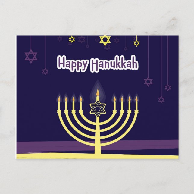 Hanukkah Helg Vykort (Framsida)