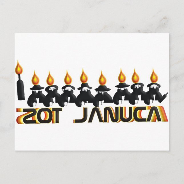 Hanukkah Helg Vykort (Framsida)
