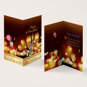 Hanukkah Helgdag festival för Ljus hälsningskort Kort