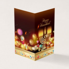 Hanukkah Helgdag festival för Ljus hälsningskort Kort