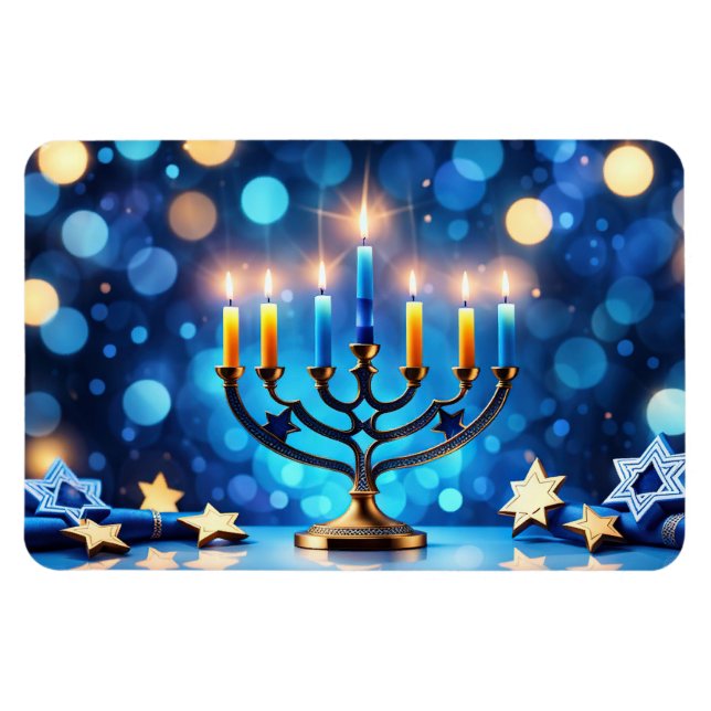 Hanukkah Helgdag Magnet (Horisontell)