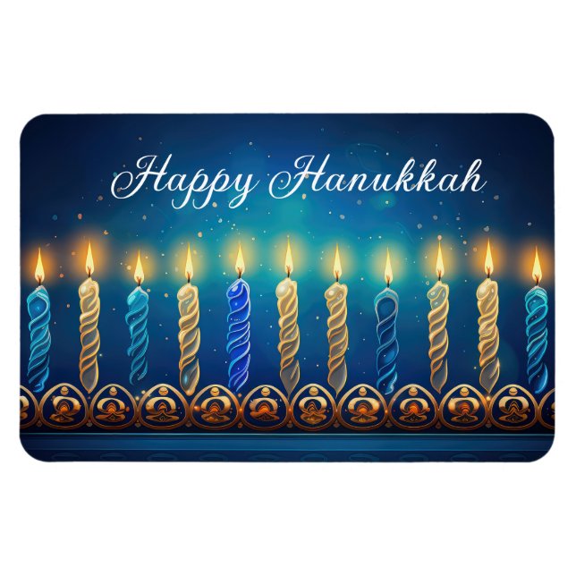 Hanukkah Helgdag Magnet (Horisontell)