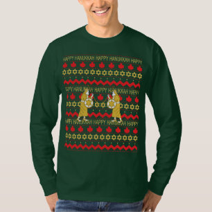 Hanukkah Herr "Fula Tröja" T-Shirt Långärmad