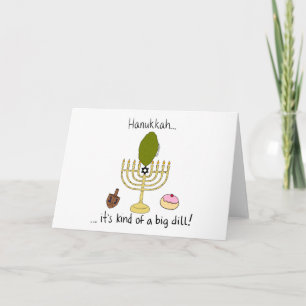 Hanukkah honom sort av en stor dill! helgkort