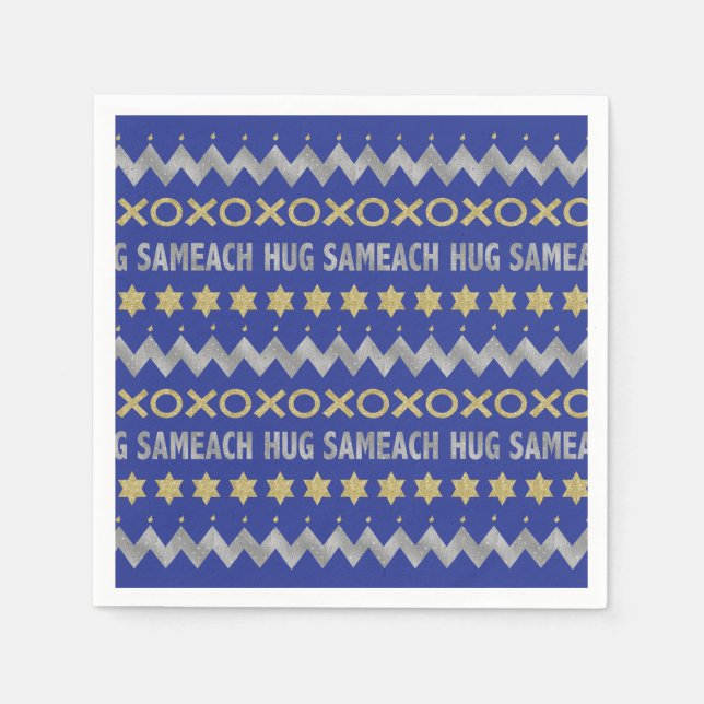 Hanukkah Hug Sameach Pappersservett (Framsidan)