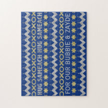Hanukkah "HUGS" Puzzle Personlig