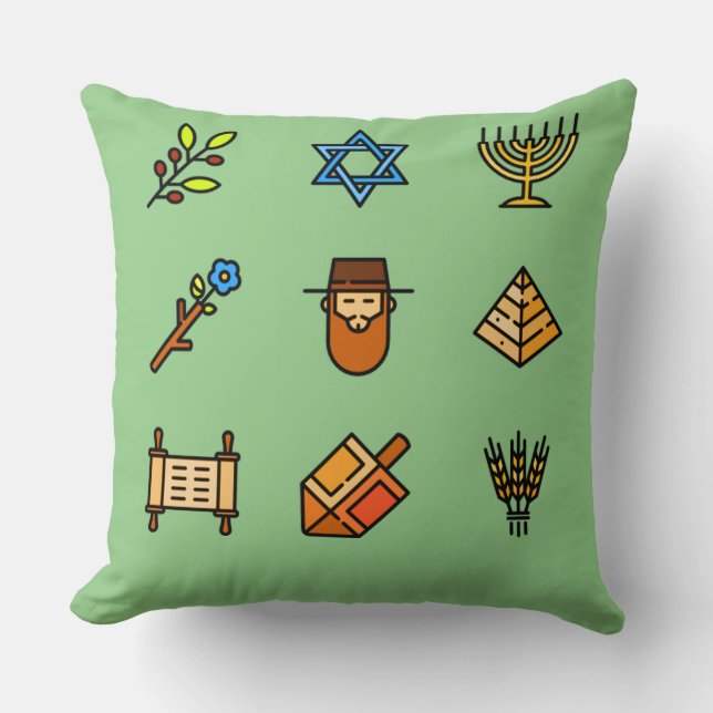Hanukkah Icons | Hanukkah Festival Kudde (Framsida)