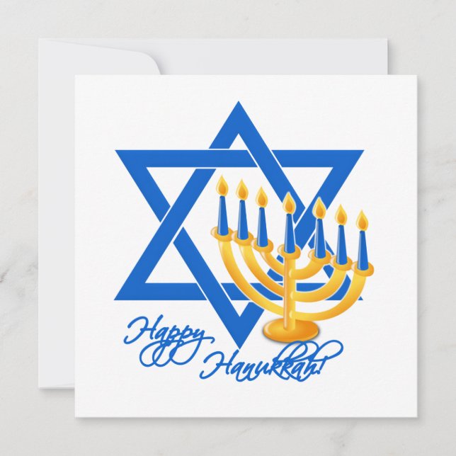 Hanukkah-inbjudan, anpassa inbjudningar (Framsida)