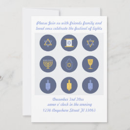 Hanukkah-inbjudan Cute Simple Party Firande Inbjudningar