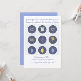 Hanukkah-inbjudan Cute Simple Party Firande Inbjudningar