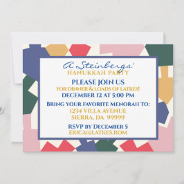 Hanukkah-inbjudan Modern Dreidels Inbjudningar