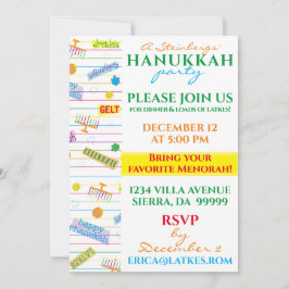 Hanukkah-inbjudan Party Design Inbjudningar